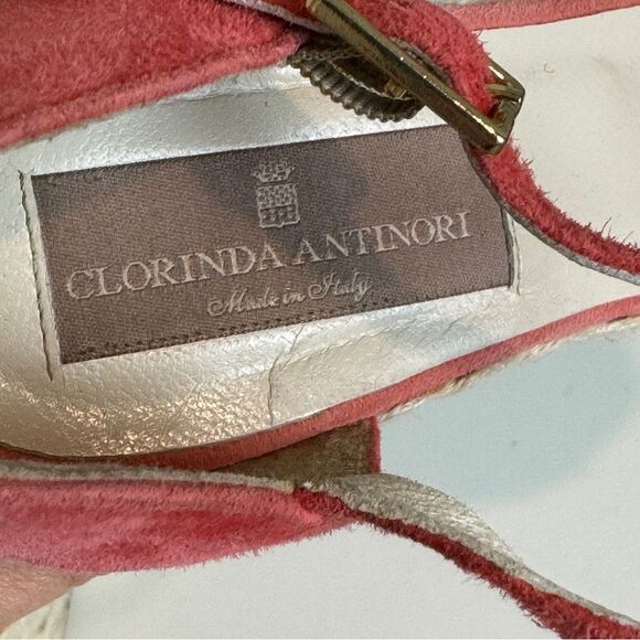Clorinda Antinori Coral Nubuck Suede Espadrilles 36/6 - Picture 8 of 10